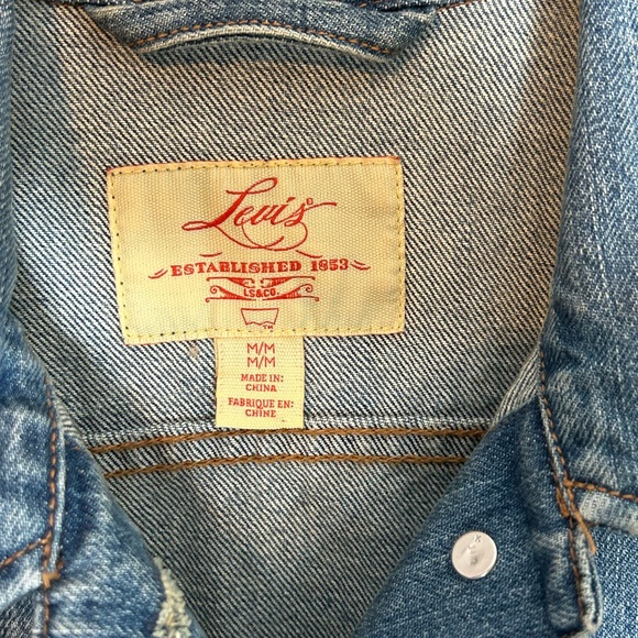 Levi’s trucker boyfriend jacket denim retro women’s med - Picture 3 of 5